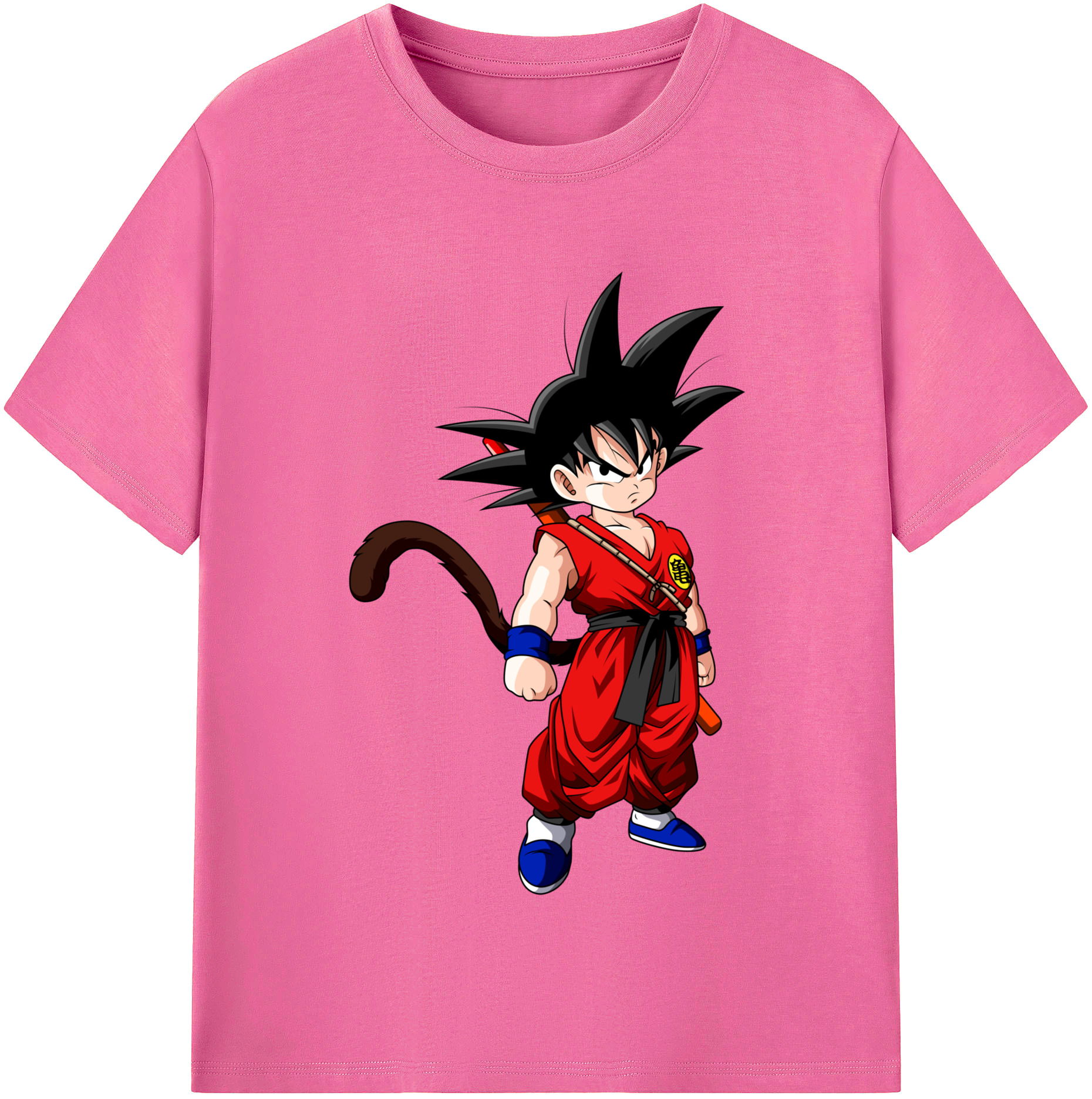 （画像用） ドラゴンボール 孫悟空（そん ごくう）Son Goku カカロット DRAGON BALL Kakarotto レディースカジュアルプリントTシャツ（綿100％）